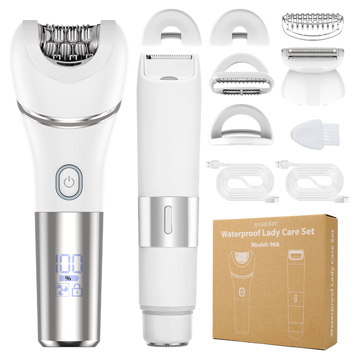 BASILKIT 5-in-1 Women's Epilator Set
