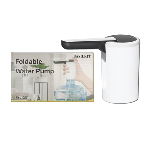 BASILKIT Foldable USB Rechargeable Electric Water Pump, Portable Mini Water Dispenser with Low Noise, One-Touch Operation for Home, Office, Travel, Universal Compatibility