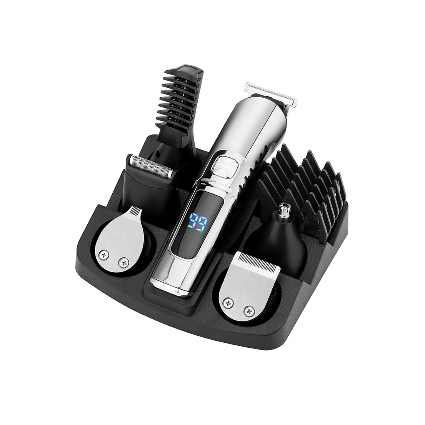 BASILKIT Electric Hair Trimmer for men,11-in-1 Body Shaver Groomer Safe Suitable, Shaver Rechargeable Waterproof Wet And Dry,black